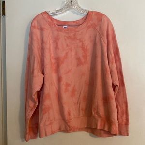 Old navy tie dye sweatshirt pinkish orange color